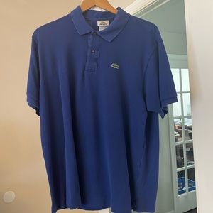Lacoste mens polo shirt. Blue. Size 7 or XXL American.